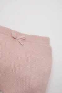 DeFacto Booties, Elastic Waist Basic Plain Knitwear Trousers for Baby Girl - Image 2