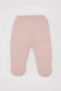 DeFacto Booties, Elastic Waist Basic Plain Knitwear Trousers for Baby Girl - Image 4