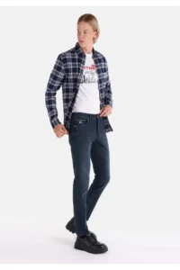 Colin's slim Fit Low Waist Narrow Leg Men's Dark Indigo Jeans Trousers