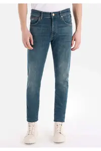 Colin's slim Fit Low Waist Narrow Leg Men's Indigo Jeans Trousers - Image 4