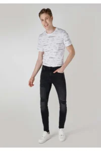 Colin's slim Fit Low Waist Narrow Leg Men's Black Jeans Pants