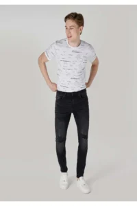 Colin's slim Fit Low Waist Narrow Leg Men's Black Jeans Pants - Image 3