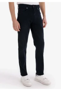 Colin's Straight Fit Low Waist Straight Leg Men's Dark Indigo Jeans Trousers - Image 4