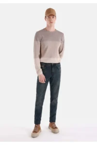 Colin's slim Fit High Waist Narrow Leg Men's Indigo Jeans Trousers - Image 3