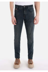 Colin's slim Fit High Waist Narrow Leg Men's Indigo Jeans Trousers - Image 4