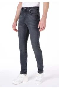 Colin's slim Fit Low Waist Narrow Leg Men's Black denim Jeans Pants - Image 4