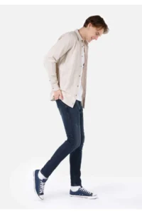 Colin's slim Fit Men's Dark Indigo Ripped Detailed Jeans Trousers - Image 3