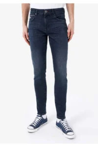 Colin's slim Fit Men's Dark Indigo Ripped Detailed Jeans Trousers - Image 4