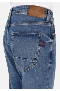 Colin's Straight Fit Low Waist Straight Leg Men's Navy Blue Jean Denim Trousers - Image 6