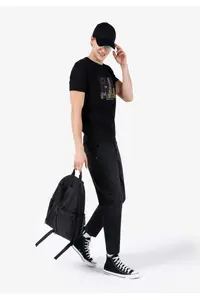 Colin's Chino Fit Mid Waist Straight Leg Men's Black Jean Pants - Image 3