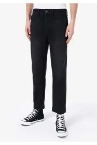 Colin's Chino Fit Mid Waist Straight Leg Men's Black Jean Pants - Image 4