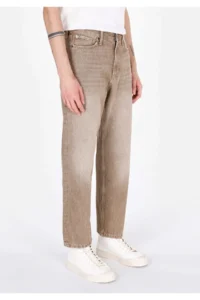 Colin's Baggy Fit Mid Waist Wide Leg Men's Brown Jeans Pants - Image 4