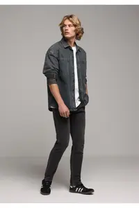 Colin's Straight Fit Low Waist Straight Leg Men's Black Jean Pants - Image 3