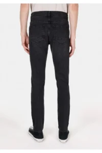 Colin's slim Fit Zippered Men's Black Black denim Jeans Trousers - Image 2