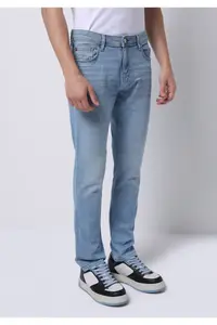Colin's Straight Fit Low Waist Straight Leg Men's Indigo Ecologic Jeans Trousers - Image 4