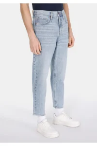 Colin's Loose Tapered Fit Men's Light Indigo denim Jeans Trousers - Image 4