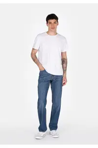Colin's Regular Fit Men's Zippered Mid Indigo denim Jeans Trousers - Image 3