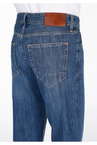 Colin's Regular Fit Men's Zippered Mid Indigo denim Jeans Trousers - Image 6