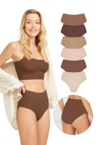 Cottonhill High Waist Basic Laser Cut Bikini Panties 6 Pack-2