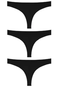 Cottonhill Basic Laser Cut Mesh Elastic Brazilian Panties 3 Pack - 4
