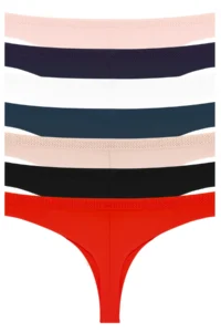 Cottonhill Basic Laser Cut Mesh Elastic Brazilian Panties 7 Pack