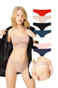 Cottonhill Basic Laser Cut Mesh Elastic Brazilian Panties 7 Pack - Image 2