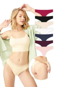 Cottonhill Basic Laser Cut Mesh Elastic Brazilian Panties 7 Pack - 2 - Image 2
