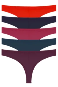 Cottonhill Basic Laser Cut Mesh Elastic Brazilian Panties 5 Pack - 2