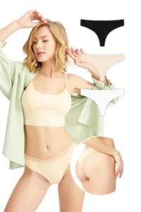 Cottonhill Basic Mesh Elastic Laser Cut Brazilian Panties 3 Pack - 3 - Image 2