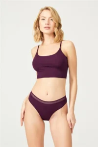 Cottonhill Basic Mesh Elastic Laser Cut Brazilian Panties 3 Pack - Image 4