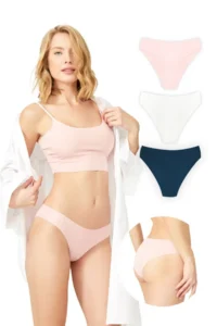 Cottonhill Classical Basic Laser Cutting Bikini Panties 3 Sets Paket