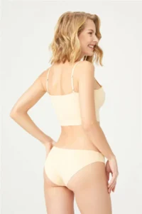 Cottonhill Basic Non-Marking Laser Cut Women's Bikini Panties 3 Pack - 4 - Image 2