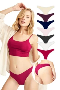 Cottonhill Basic Non-Marking Laser Cut Brazilian Panties 7 Pack - 2 - Image 2