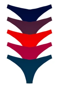 Cottonhill Basic Non-Marking Laser Cut Brazilian Panties 5 Pack - 2