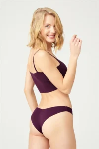 Cottonhill Basic Non-Marking Laser Cut Women's Brazilian Panties 3 Pack - 4 - Image 3