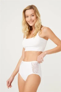 Cottonhill Lace Detailed Classic Cotton Bato Panties 3 Pack - 3 - Image 4