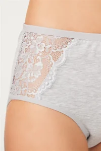 Cottonhill Lace Detailed Classic Cotton Bato Panties 3 Pack - 3 - Image 5