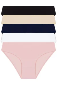 Cottonhill Basic Cotton Women Bikini Panties 5 Sets Paket