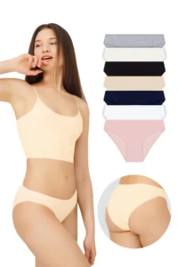 Cottonhill Basic Cotton Women Bikini Panties 7's Paket - Image 2