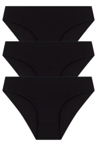 Cottonhill Basic Cotton Women Bikini Panties 3 Sets Paket - 7