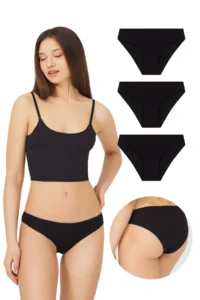 Cottonhill Basic Cotton Women Bikini Panties 3 Sets Paket - 7 - Image 2