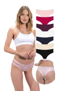 Cottonhill Basic Laser Cut Women's Hipster Panties 7 Pack - 2