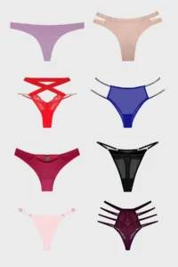 Cottonhill Women's Bikini Panties Brazilian Panties Thong Panties Mixed Pack of 5 - Image 3