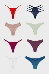 Cottonhill Women's Bikini Panties Brazilian Panties Thong Panties Mixed Pack of 5 - Image 5