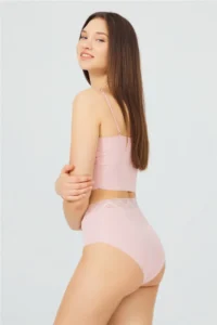 Cottonhill Basic High Waist Laser Cut Bikini Panties 5 Pack - 2 - Image 2