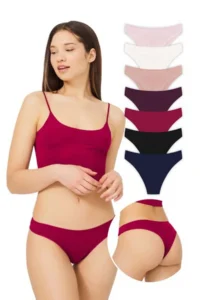 Cottonhill Cotton Basic Women Brezilya Panties 7's Paket