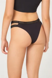 Cottonhill Double Mesh Elastic Laser Cut Brazilian Panties 3 Pack - 4 - Image 2
