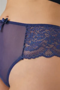 Cottonhill Lace Tulle Detailed Plus Size Brazilian 3 Pack Panties - 4 - Image 4