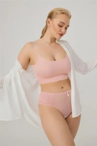 Cottonhill Lace Tulle Detailed Plus Size Women's Brazilian 7-Pack Panties - Image 6