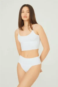 Cottonhill Laser Cut Flexible Non-Marking High Waist Thong 3 Pack Panties - 4 - Image 2